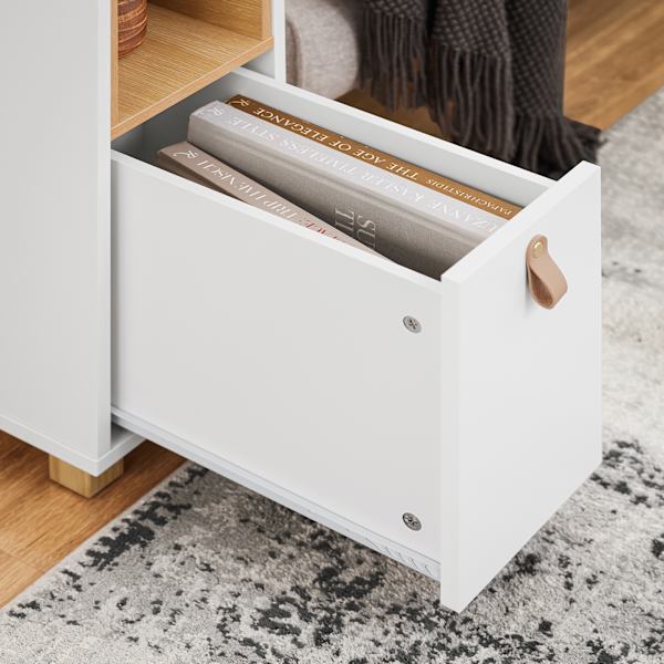 SoBuy, smalt sängbord, sängbord set om 2, sängbord för sovrum, FBT161-WN