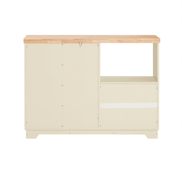SoBuy Kökshylla Mikrovågsskåp Köksskåp Sideboard FSB81-MI Beige