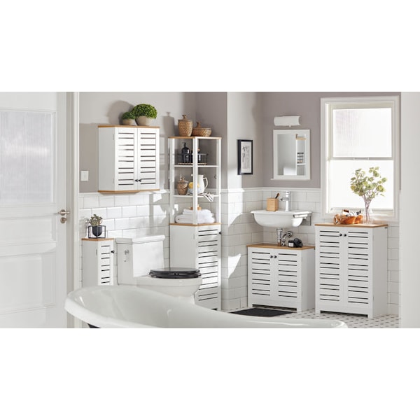 SoBuy Hjørneunderskab Underskab Badeværelsesskab BZR40-W Sink cabinet(on wall)