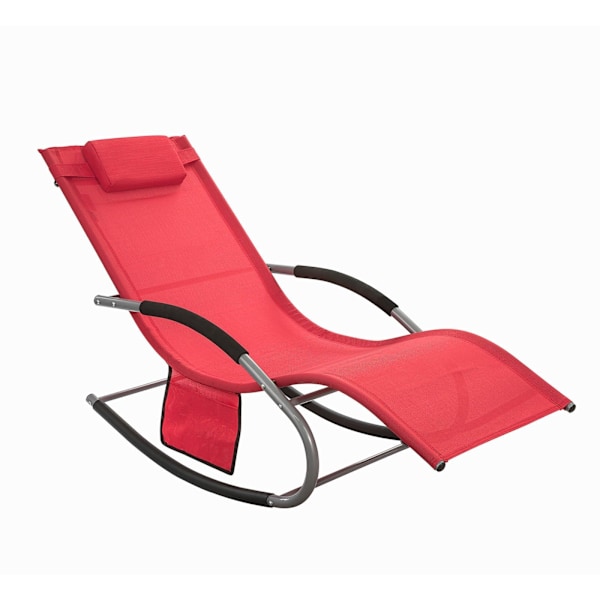 SoBuy, Gungstol, Loungestol, Utemöbler, röd, OGS28-R Red 1 Piece