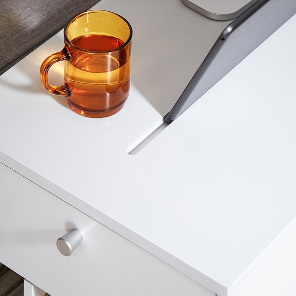 SoBuy Sidebord Sofabord i c-form Cafébord Sengebord FBT148-W