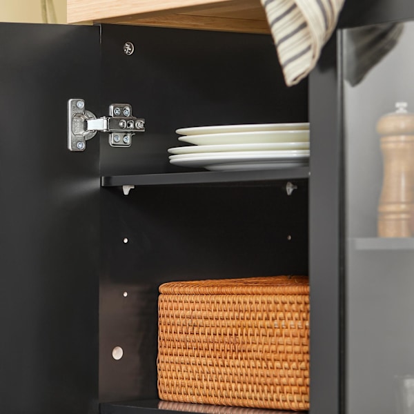 SoBuy Køkkenvogn Køkken Mobilt Serveringsvogn  FKW75-SCH Black