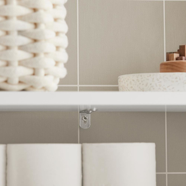 SoBuy Badeværelsesskab med 2 skuffer Badeværelsesmøbler BZR83-W Toilet paper holder