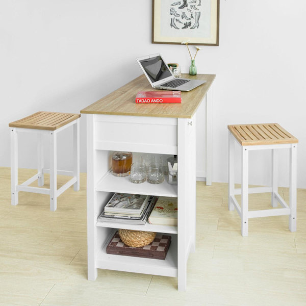 SoBuy skrivebord med skuffe computerbord SpisebordFWT64-WN
