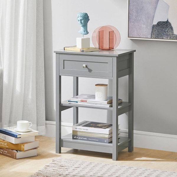 SoBuy Sidebord Endebord Sofabord Sengebord FBT46-HG Grey