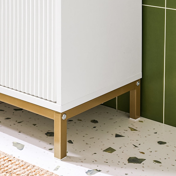 SoBuy Underskab til håndvask Badeværelsesskab 2 låger BZR179-W Under sink cabinet