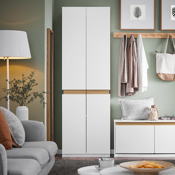 SoBuy Vaatekaappi Eteisen vaatekaappi KSB01-W 61*30*192cm
