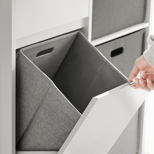 SoBuy Kylpyhuoneen kaappi pyykki Kylpyhuone kaappi BZR77-W Laundry cabinet