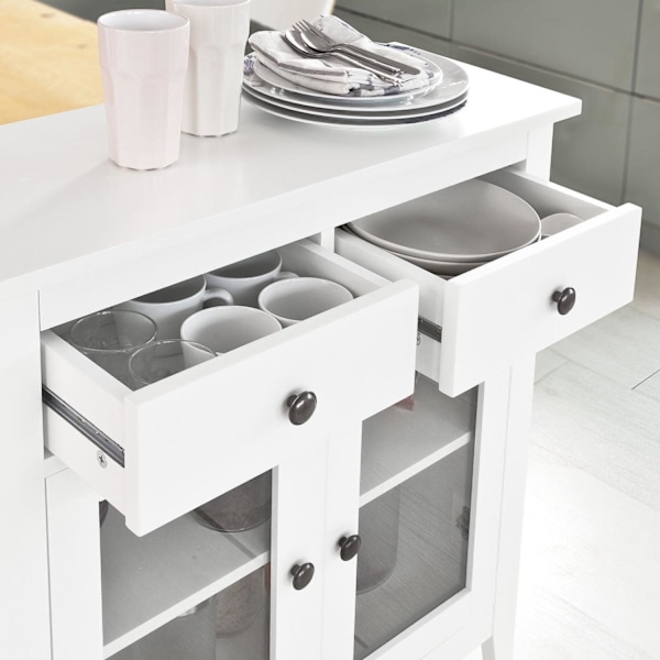 SoBuy Eteisen kaappi Kulmakaappi Lipastot ja vitriinit FSB05-W White W80 x D32 x H86cm