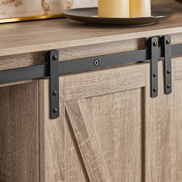 SoBuy Vitriinit Senkki Pöytäkaappi Vitriinikaappi FSB60-E Nature Cabinet with 2 doors