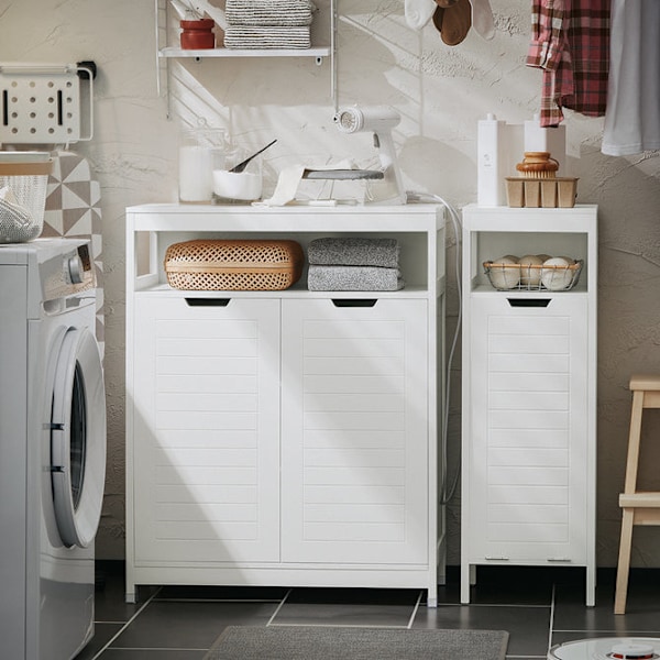 SoBuy kylpyhuone kaappi Pöytäkaappi BZR121-W Base cabinet with 2 doors