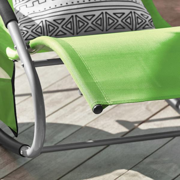 SoBuyGungstol Loungestol Utemöbler, Testad för 150 kg OGS28-GR Green 1 Piece
