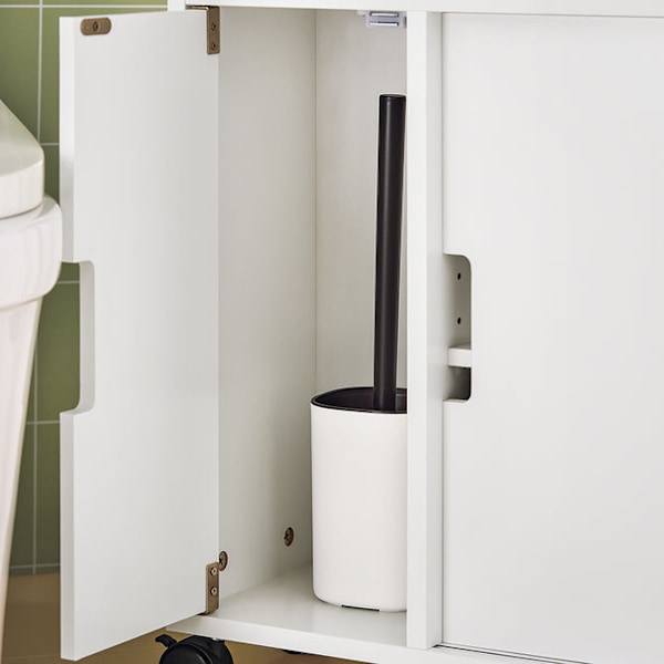 SoBuy Badevogn Fritstående badeværelsesskab,BZR02-W White.  W70 x D20 x H71cm