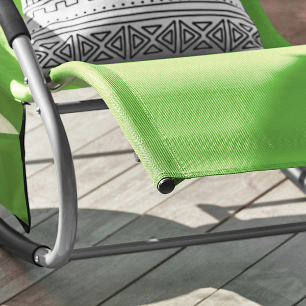 SoBuy 2 x Gungstolar Loungestolar Utemöbler 2-sits OGS28-GRx2 Green 2 Pieces