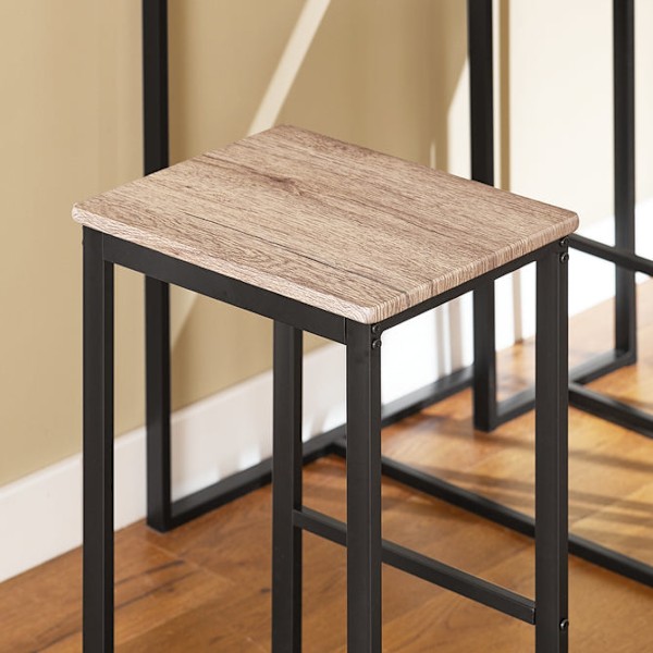 SoBuy Matgrupp Barbord och 4 stolar Köksbord Matbord OGT15-N Wood
