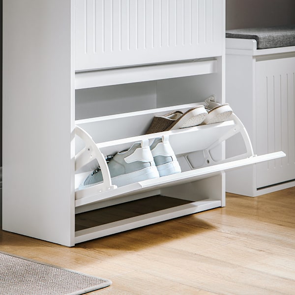 SoBuy Kenkäkaappi Kenkähylly FSR165-W White 61*26*100cm