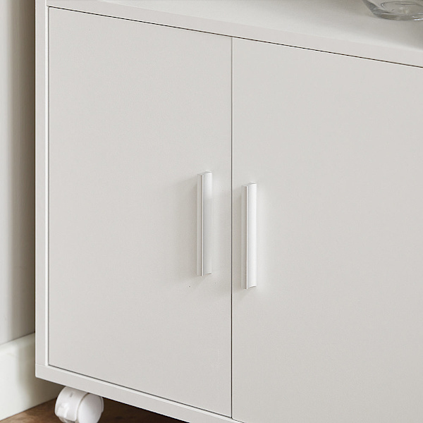 SoBuy Keittiön kaapit mikroaaltouunille Pyörällinen FRG241-W
