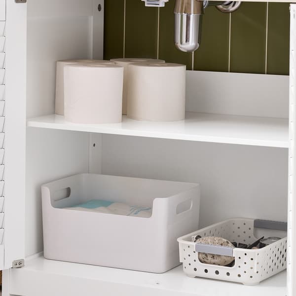 SoBuy Underskab til vask med 2 døre i træ 60x35x58cm, rustik FRG237-WN