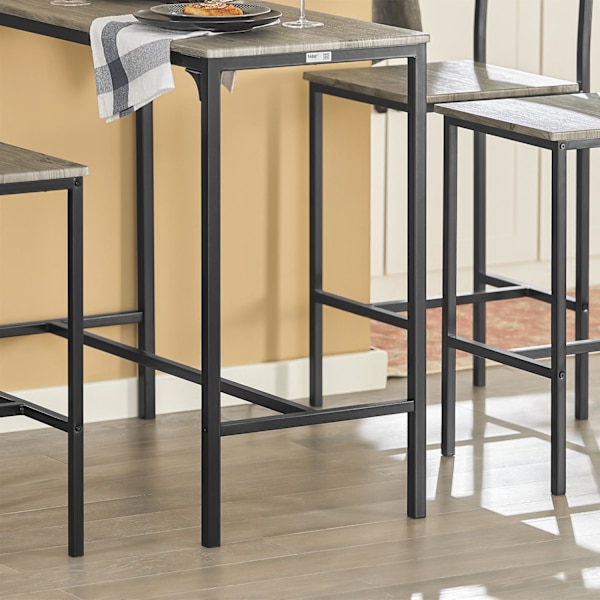 SoBuy Baaripöytä ja 4 tuolia Ruokailuryhmä OGT14-N Wood Rectangular table with 4 chairs