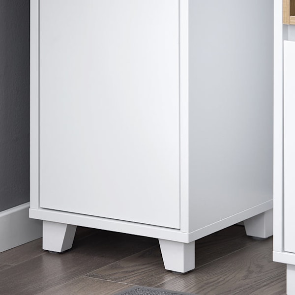 SoBuy Korkea kaappi Kylpyhuonekaappi 2 ovea BZR147-W White High cabinet