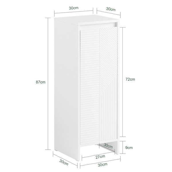 SoBuy Badrumsskåp med tvättkorg Tvättskåp BZR154-W Laundry basket cabinet