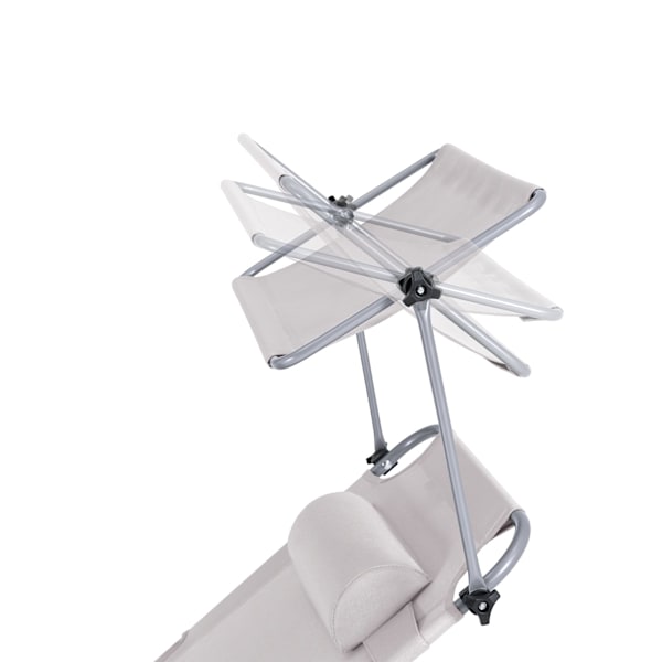 SoBuy, solstol, mobil stol, hopfällbar strandstol, OGS48-MIx2 Beige 2 Pieces