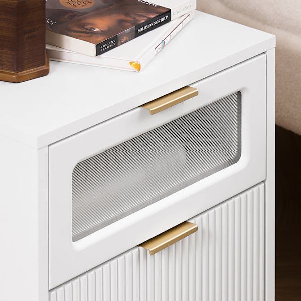 SoBuy Sengebord med 2 skuffe Sofabord Sidebord FBT123-W