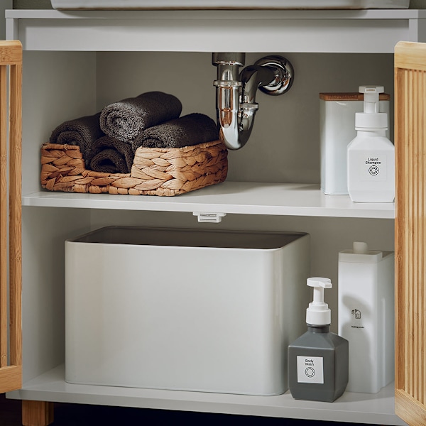 SoBuy Allaskaappi 2 ovea kylpyhuone kaappi BZR125-W Under sink cabinet