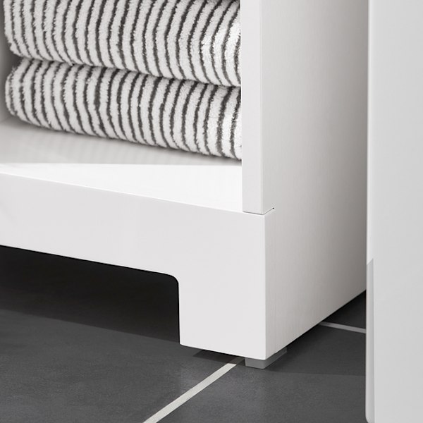 SoBuy Badrumsskåp med tvättkorg Badrumsskåp Förvaringsmöbel badrum BZR105-W White Laundry cabinet