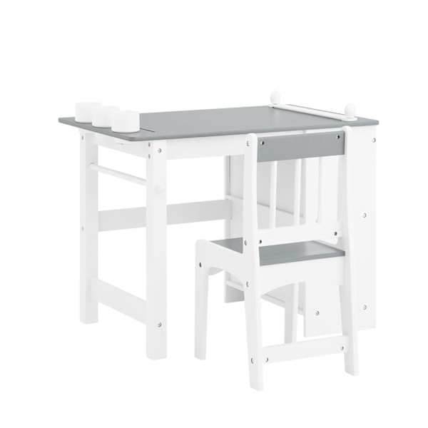 SoBuy 2-osainen Lasten pöytä ja tuolisarja KMB60-HG Grey