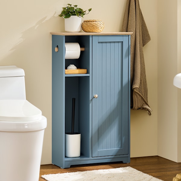 SoBuy WC-paperiteline WC-hylly Kylpyhuonekaappi BZR189-HG Grey 50*21*86cm