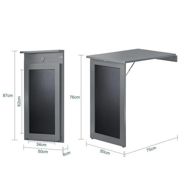 SoBuy Fällbart väggbord klaffbord Väggbord FWT20-HG GREY