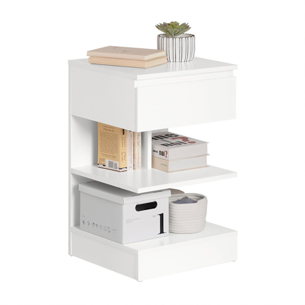 SoBuy Yöpöytä Lipasto Sohvapöytä Sarjapöytä Sivupöytä FBT49-W White