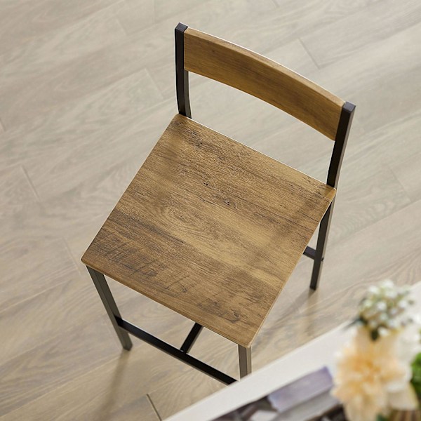 SoBuy 2 Baarituolit aarijakkara Keittiön tuolia FST53-XLx2 Brown