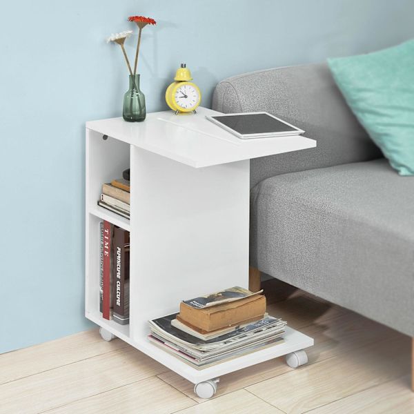 SoBuy Soffbord Vardagsrumsbord Laptopbord,Förvaringsbord FBT48-W