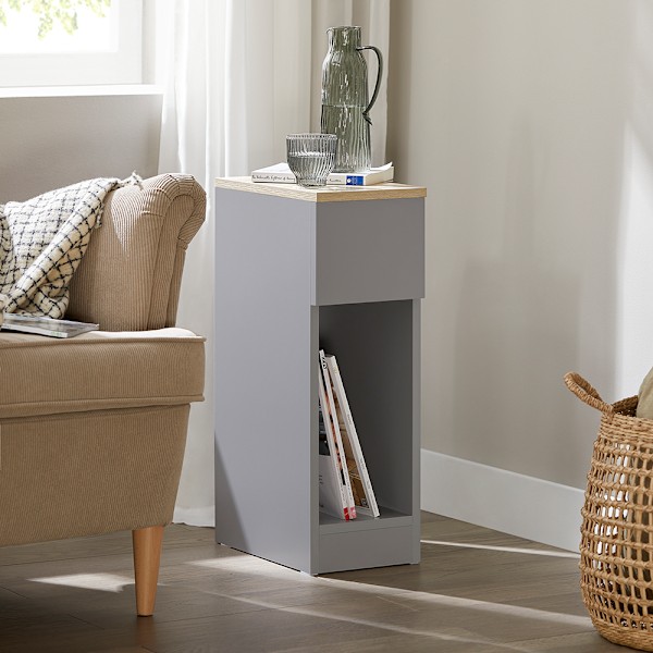 SoBuy Sidobord Förvaringsbord Soffbord Cafébord FBT111-HG Grey 20*35*60cm