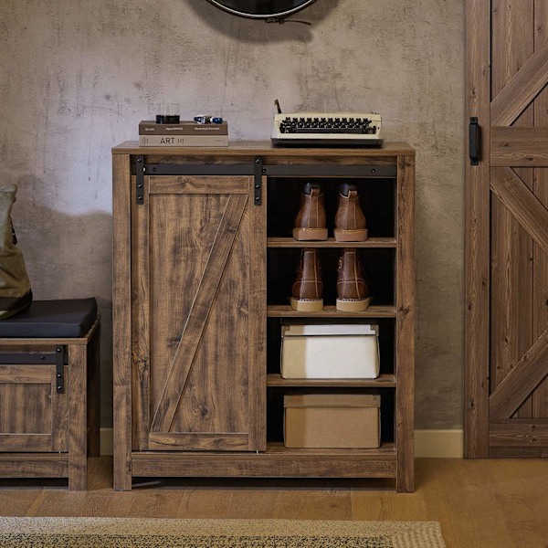 SoBuy Kenkäkaappi Kulmakaappi Lipastot ja vitriinit FSB59-N Brown Cabinet with 1 door
