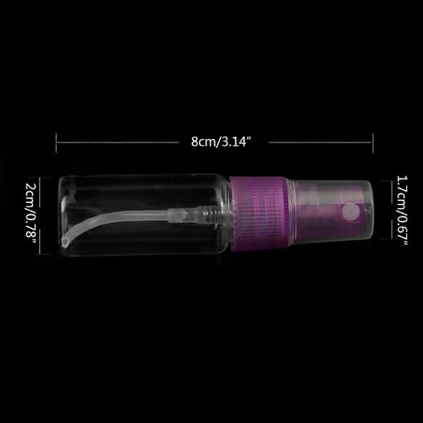 10 ml mini bærbar tom parfymesprayflaske i plast