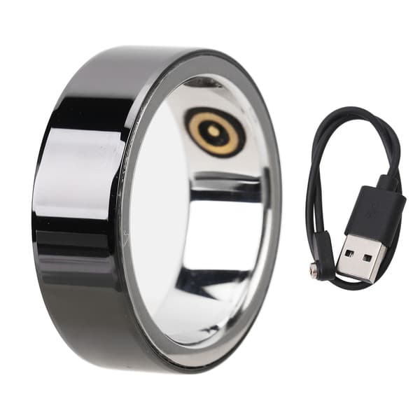 Smart Ring til Sundhed, Vandtæt IPX8, Søvnmonitor, Temperatur, Bluetooth, Genopladelig, 20 Størrelser