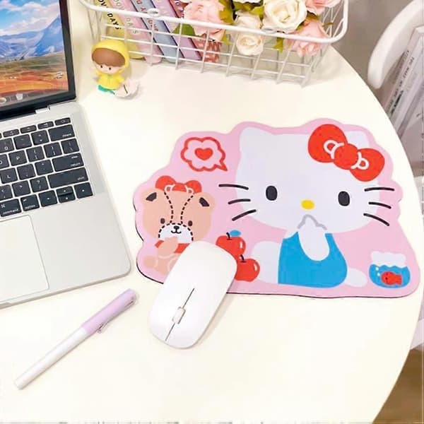 Søt musematte, anime-musematte Kawaii-musematte for kvinner, jenter og barn, datamaskin, bærbar PC-mus -