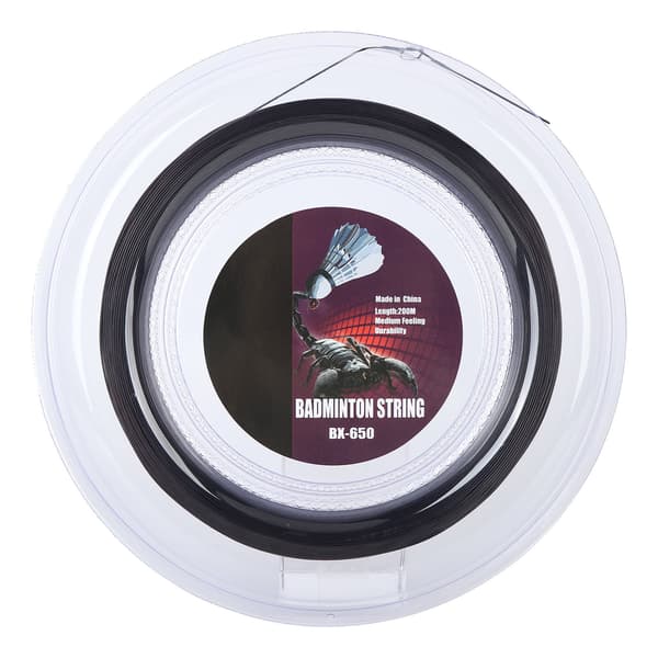 Badmintonsträng 200m Nylon 0.72mm BX650 Svart för Träning