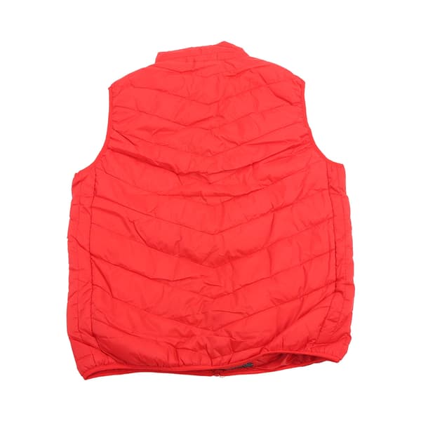 USB 5V elektrisk oppvarmet vest, lett, vaskbar, nylon polyester, rød, XL
