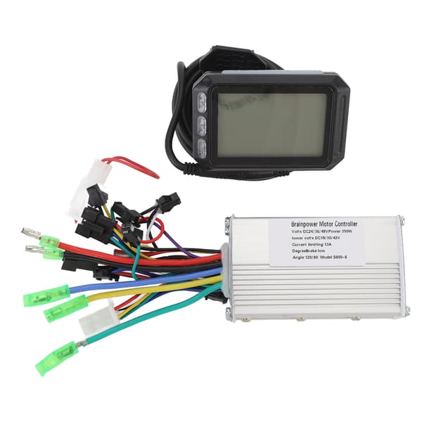 350W børsteløs controller og LCD-måler S600 24V 36V 48V med kabel til elcykel