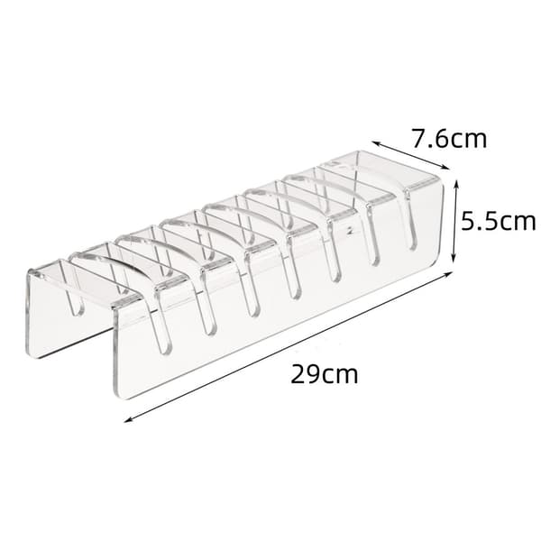 Akryl Hat Organizer Rack til 7 hatte, ingen installation påkrævet, til soveværelsesskab
