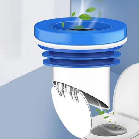 PVC 100 lugttæt toiletforsegling med kontraventil til 100-110 mm PVC-rør (sort)