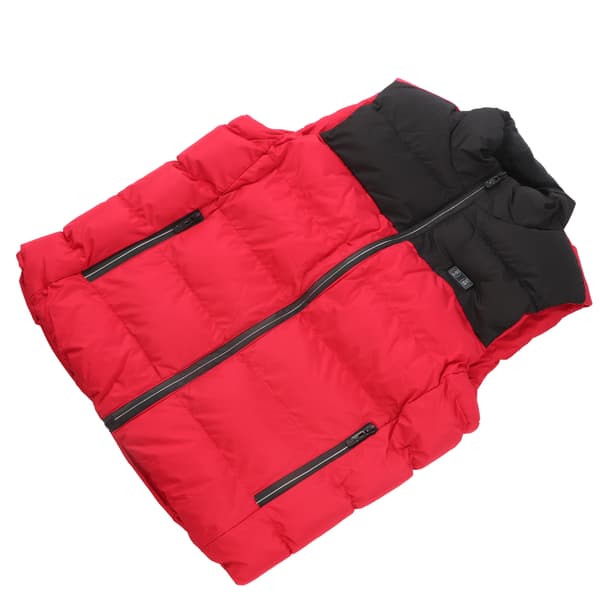 Elektrisk opvarmet vest USB 15 varmzoner polyesterfiber sort rød 2XL
