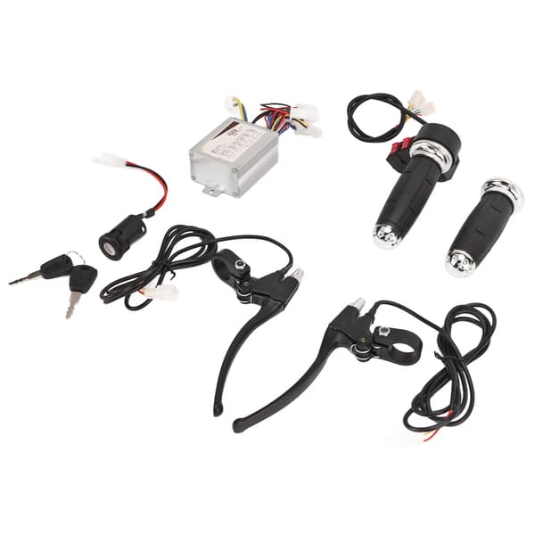 24V 500W Elcykel Controller Kit med 3-trins gashåndtag, bremse og trehjulet lås
