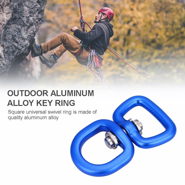 Nyckelring i aluminiumlegering för utomhusbruk, mörkblå spänneadapter
