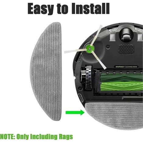 Pakke med 8 erstatningsmoppepuder til iRobot Roomba Combo i8, i8+, i5, i5+, j5, j5+ støvsuger, J5/J7 Combo vandkerne
