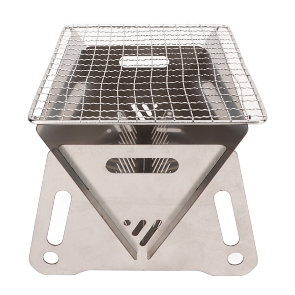 Bærbar foldbar grill i rustfrit stål med ventilationshuller til camping